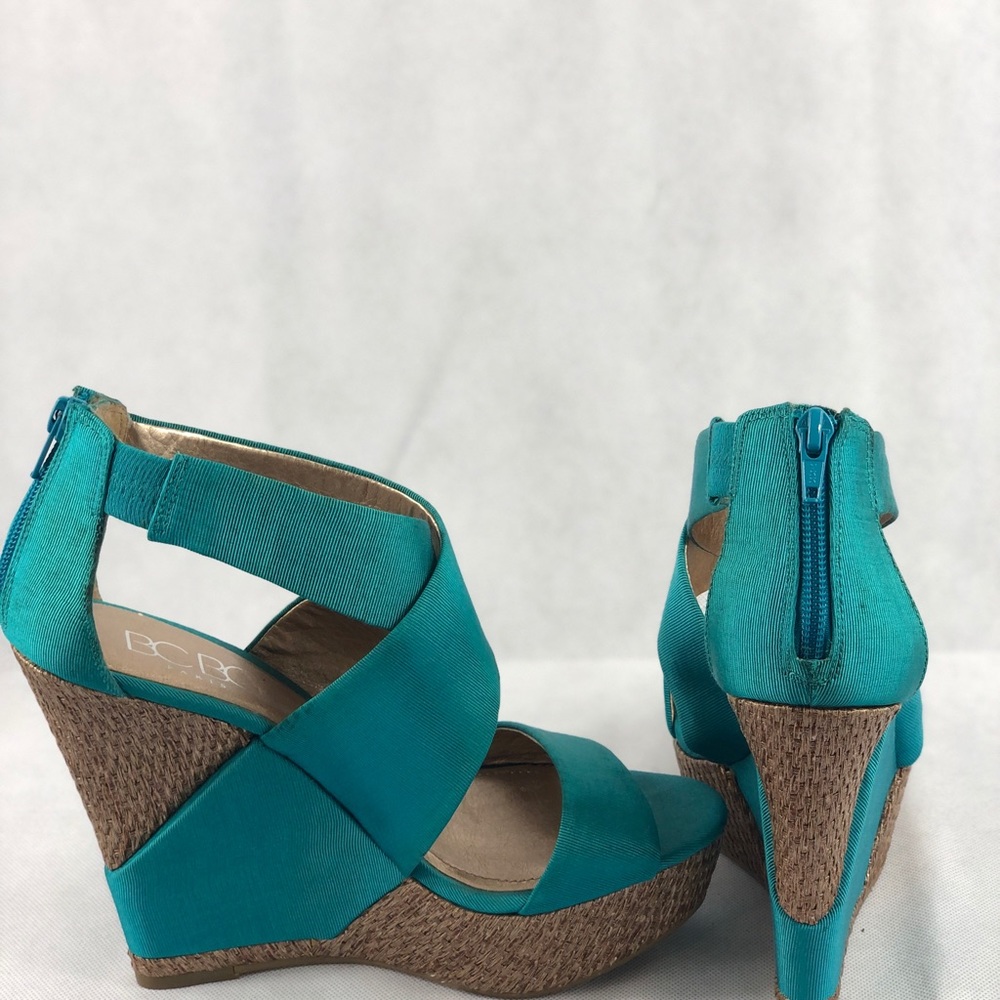 BCBG platform wedges. Size 9. NWOT